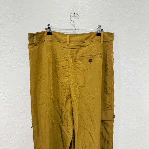 NWT Madewell Wide Leg Pants Womens 16P Mustard Gold Cropped Utility - Picture 6 of 10